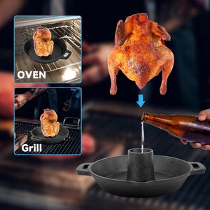 Forno per Pollo in Ghisa Pretrattata, Supporto per Tacchino con Vassoio da Forno per il Ringraziamento - Vendita all'Ingrosso - Product Image 6
