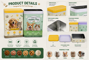 Customized Seamless Rectangle Tin Box Offset Printing Pet Nutritional Chicken Broth Joint Care <strong>Pumpkin</strong> Probiotic Packing <strong>Can</strong> - Product Image 2