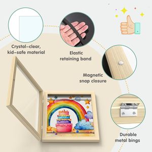 Wholesale Hot Sale Elegant <b>Black</b> Magnetic Flip <b>Photo</b> <b>Frame</b> Box-A4 Framed Wall Art Gift & Home Decoration for Children'S Gift - Product Image 3