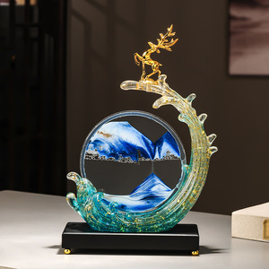 Ornements créatifs de cerf de peinture de sables mouvants, armoires latérales de salle à manger, meuble TV de salon, ameublement de maison haut de gamme de bureau - Product Image 2