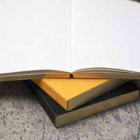 Cuaderno Delgado Tomoe River de 52 g/m² Totalmente Personalizable con Borde Dorado y Cubierta Texturizada, Recambio de Cuadrícula para Viajeros