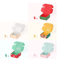 Coffret Cadeau de Noël Personnalisé Écologique et Durable pour Biscuits, Emballage Mystère en Vrac, Boîte Vide en Matériaux Recyclés avec Éponge