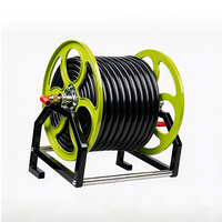 Support de rangement robuste pour tuyau d'arrosage agricole et de jardin, enrouleur manuel pour tuyau de pulvérisation, cadre en acier, 100m de long, longue durée de vie