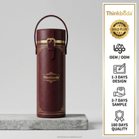 Coffret Cadeau de Noël en Cuir Bordeaux de Luxe avec Tube à Vin et Breloque Renne – Solution Agence Intégrée – Offre Fiable