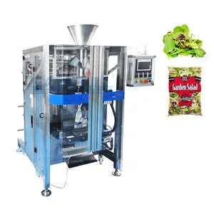 Automatic vffs multihead weigher salad vegetables bagging machine secondary transfer fruit and vegetable packaging machine