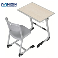 Fournisseurs de mobilier scolaire : Chaises et tables individuelles réglables en hauteur pour salles de classe avec plateau en MDF pour étudiants