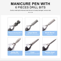 Perceuse à ongles électrique portable et polisseuse avec moteur sans balais, vitesse de 35 000 tr/min pour la manucure et l'élimination des peaux mortes