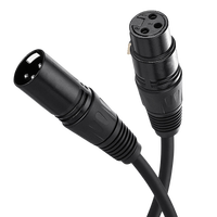Cable de Micrófono Mindpure HiFi de 3 Metros, XLR de 3 Pines, Chapado en Oro, Blindado con Lámina de Aluminio, Macho-Hembra, Revestimiento de PVC de Alta Calidad, para Estudio de Audio