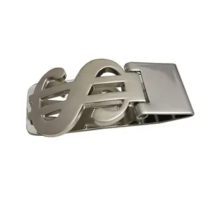 Stock Mold Fast Delivery Custom Logo Metal Aluminum Stainless Steel Zinc Alloy Money Clip