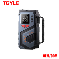 Compresseur d'air portable 12V avec manomètre numérique, démarreur intelligent 12000mAh et pince de démarrage ABS
