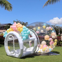 Maison à bulles gonflable AOYU, tente igloo transparente pour chambre d'hôtel, avec ballon pour jeux d'enfants