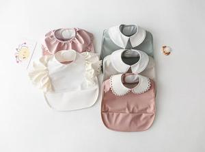 Bavaglino impermeabile da bambino in poliestere da viaggio bianco sfuso bavaglini in Silicone semplici stampati bavaglini da bambino Design carino - Product Image 2