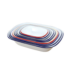 Bandeja para asar de acero esmaltado, bandeja para Tartas, asador, contenedores de alimentos - Product Image 1