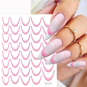 Adesivi per Unghie 5D a Forma di Farfalla con Design a Linee Sfumate, Autoadesivi, Non Tossici, Personalizzabili con Logo, per Halloween - Product Image 2