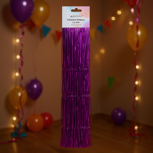 พวงมาลัยประดับสีม่วง Albina Palace ขนาด 120 ซม. สำหรับตกแต่งงานวันเกิดในร่ม ทำจากพลาสติก - Product Image 2