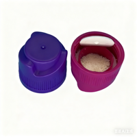 Bouchon à vis couronne en plastique PE de 30 mm pour bouteilles de 100 ml, avec distributeur de poudre de matcha de qualité alimentaire, pour bouteilles de 38 mm