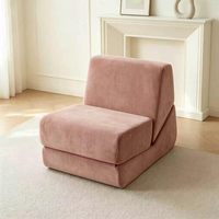 Canapé-lit convertible en tissu peluche jaune, canapé-lit pliable, fauteuil d'appoint moderne et minimaliste pour chambre et appartement
