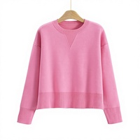 Pull-over court uni tendance pour l'automne 2025, best-seller transfrontalier Europe-Amérique sur AliExpress