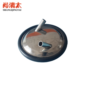 农场用新型不锈钢挤奶桶盖奶机配件2端口奶牛挤奶桶盖桶盖 - Product Image 2