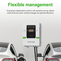 IP54, deux modules de charge 20KW DC Charge 40 kW 60 kW EV chargeur rapide voiture électrique avec deux pistolets de charge