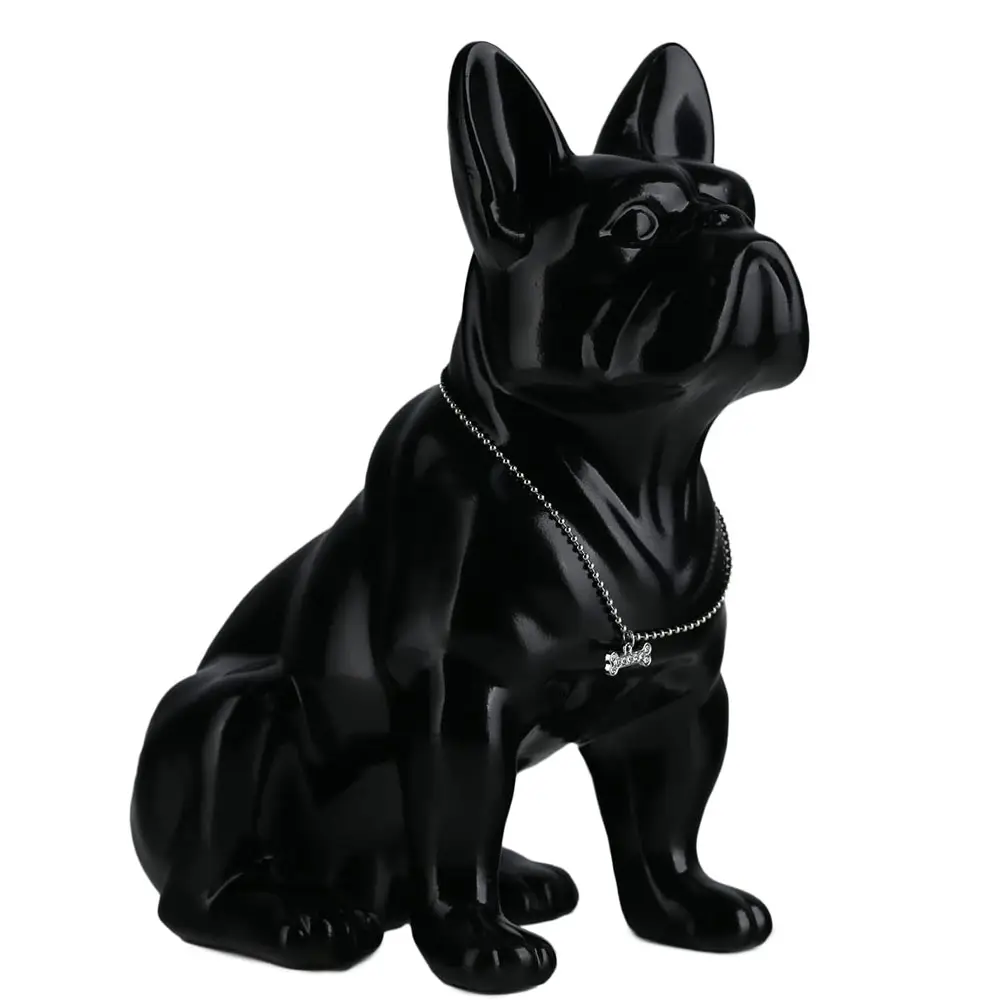 Europa Harz Bulldogge Statue Französisch Skulptur Home Decor Sammler figuren Kunst Hund Handwerk Wohnzimmer Desktop-Dekoration