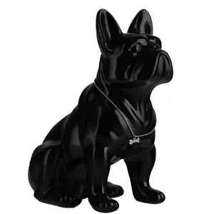 欧洲树脂斗牛犬雕像法国雕塑家居装饰收藏雕像艺术犬工艺品客厅桌面装饰