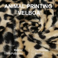 Tissu de canapé en velours 100% polyester, imprimé léopard, pour meubles, textile, vente en gros