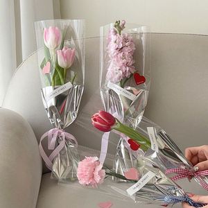 ถุงห่อดอกไม้กันน้ำสำหรับวันวาเลนไทน์ แบบซองเดี่ยว วัสดุทำดอกไม้แฮนด์เมด DIY สำหรับห่อช่อกุหลาบ - Product Image 3