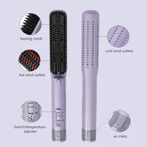 A Hot Air Straight Hair Comb With Multiple Temperature Modes To Quickly Shape And Prevent Damage To Hair