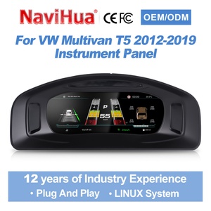 หน้าปัดดิจิตอล Navihua ระบบ Linux สำหรับรถยนต์ Volkswagen VW Multivan T5 ปี 2012-2019 อัพเกรดหน้าจอ LCD พร้อมระบบ Carplay - Product Image 1
