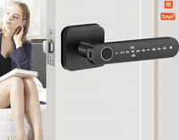 Cerradura Inteligente con Reconocimiento Facial, Huella Dactilar, Código, Acceso por Tarjeta, para Puertas de Aluminio, Madera y Acero, IP65 Impermeable, Compatible con Tuya Smart Home