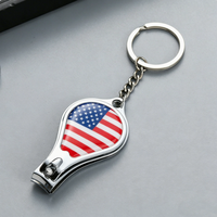 Englischer Nationalmannschafts-Nagelknipser aus Edelstahl mit hochwertigem Muster, bedruckt mit Teamlogo und Nationalflagge – ideal als Premium-Geschenk für den Urlaub