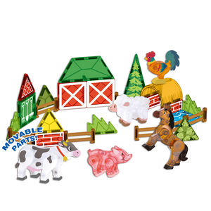 Animaux <span class=keywords><strong>de</strong></span> <span class=keywords><strong>la</strong></span> <span class=keywords><strong>ferme</strong></span> Imagination jouets créativité Montessori jouets éducatifs carreaux <span class=keywords><strong>de</strong></span> construction magnétiques carreaux magnétiques - Product Image 3