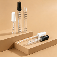 Flacon pulvérisateur rechargeable avec logo personnalisé, échelle graduée, 2 ml, 3 ml, 5 ml, 10 ml, atomiseur de parfum transparent portable, flacon d'échantillon de voyage