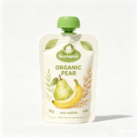 Pochettes à bec verseur personnalisées sans BPA avec fond autoportant pour aliments pour bébés, smoothies, jus, et emballage liquide rechargeable