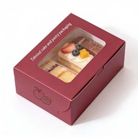 Boîte à dessert de haute qualité avec fenêtre, emballage de pâtisserie en gros, boîte d'emballage de gâteau avec impression numérique