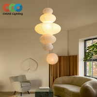 Abat-jour d'art moderne en papier de riz japonais suspension décorative d'intérieur avec corps en fer de style minimaliste à LED pour hôtels