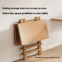 Petite table de salle à manger de style moderne en bambou massif pliable Design City Rental House & Outdoor Installation-Free for Urban Living