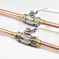 Válvulas de bola de tres piezas para gases médicos, para servicios sanitarios y de oxígeno, válvulas de gas médico 600 WOG, limpiadas con oxígeno para conexiones de gas médico