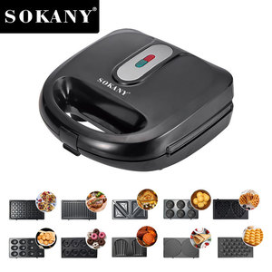 Vendita calda Sokany 08021 doppio lato riscaldamento 10-in-1 macchina Sandwich cottura elettrica teglia macchina per la colazione macchina per la ciambella - Product Image 2