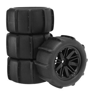 4 Piezas de Neumáticos para Coche <span class=keywords><strong>RC</strong></span>, Neumáticos <span class=keywords><strong>RC</strong></span>, Ruedas de Playa, Aptas para Acoplador de 12 mm, Vehículo de Control Remoto Proporcional 1/14 1/16 1/18 - Product Image 1