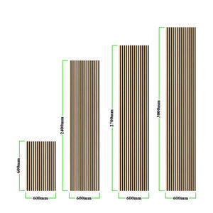 Panneau acoustique en bois à lattes HENGJIU, design européen-américain, moderne, décoratif, insonorisant, écologique, NRC 1.0, chêne gris, MDF - Product Image 2