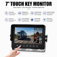 Système de caméra de recul HD 2MP pour camion avec détection d'angle mort par IA et moniteur DVR IPS étanche de 7 pouces BSD