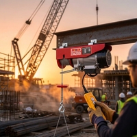 Nouvelle palan électrique industriel télécommandé à câble métallique, certification CE, indice de protection IP54, capacité de charge 600 kg, usage domestique, hôtels