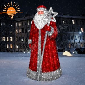 Décoration de Noël LED extérieure 3D de qualité supérieure, motif personnalisé Père Noël et Mère Noël, figurines lumineuses pour les fêtes commerciales - Product Image 2