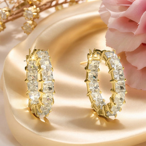 Orecchini a Cerchio Quadrati per Donne, Design Geometrico Semplice, Accessori per Orecchie da Indossare Quotidianamente - Product Image 2