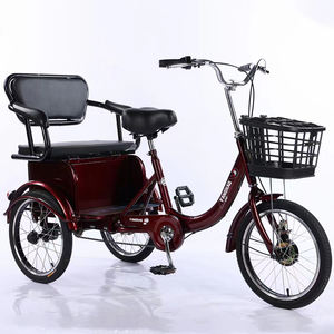 Pedal humano Triciclo de carga para adultos OEM Ancianos Ocio Rickshaw Triciclos Bicicleta 3 Ruedas <span class=keywords><strong>Tribike</strong></span> con cesta trasera - Product Image 6