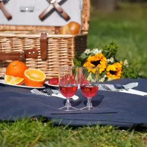 Nieuwe Ontwerp Handgemaakte Natuur Rotan Rechthoek Rieten Wilg Aangepaste Picknick Mand Wasmand Set Met Deksel Voor 4 Persoon