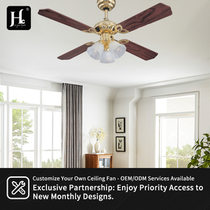 Ventilateur de plafond LED décoratif à pales en bois, 5 vitesses, pour marché africain, très demandé - Product Image 6