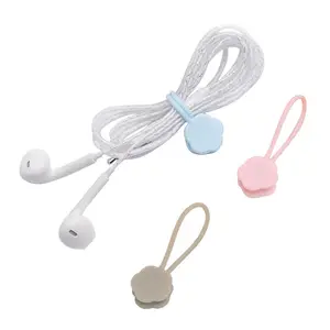 Gift Set Household Cord Keeper Holder Reusable Silicone Cable Magnetic Twist Ties Wire Organizer Cable Clips